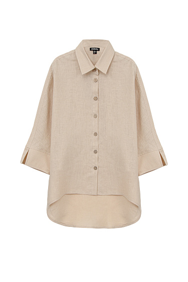 Shirt with an elongated back - BRUSNIKA Women Clothes