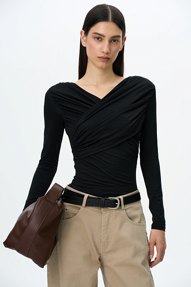 Top with draped bodice - BRUSNIKA Women Clothes