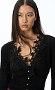 Merino wool cardigan with lace - BRUSNIKA. Women clothes