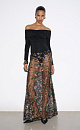 Maxi skirt with floral pattern - BRUSNIKA. Women clothes