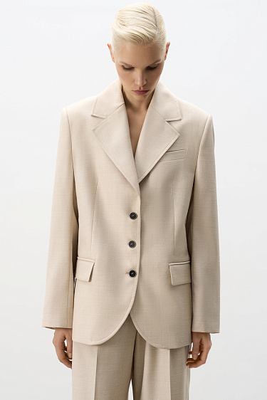 Single-breasted wool jacket - BRUSNIKA Women Clothes