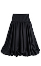 Satin balloon skirt with a yoke - BRUSNIKA. Women clothes