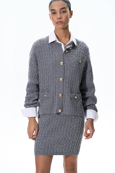 Extrafine Merino Wool Cardigan - BRUSNIKA Women Clothes
