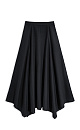 Asymmetrical midi skirt made of linen - BRUSNIKA. Women clothes