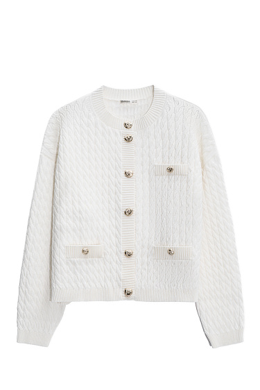 Extrafine Merino Wool Cardigan - BRUSNIKA Women Clothes