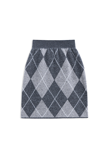 Mini skirt with an Argyle pattern - BRUSNIKA Women Clothes