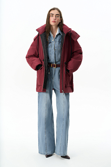 Parka with synthetic filling and an additional collar - BRUSNIKA Women Clothes