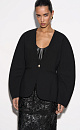 Viscose jacket with voluminous sleeves - BRUSNIKA. Women clothes