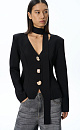 viscose jacket with accent buttons - BRUSNIKA. Women clothes