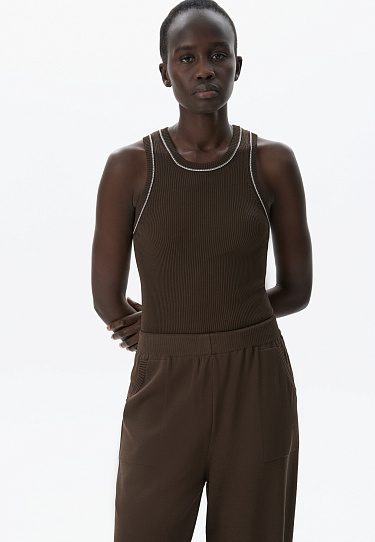 Knitted sleeveless top  - BRUSNIKA Women Clothes