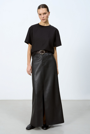 Cropped Cotton T-shirt - BRUSNIKA Women Clothes