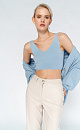 Cashmere and wool blend crop top - BRUSNIKA. Women clothes