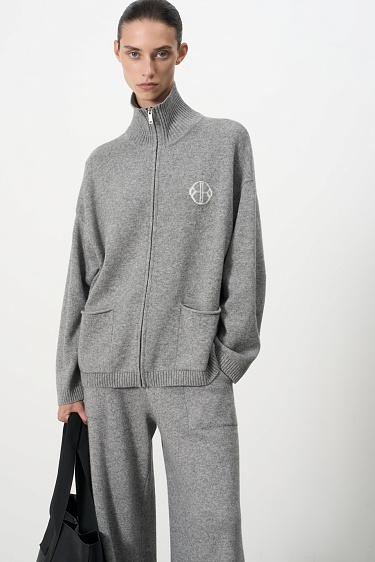 Cashmere and wool sports bomber jacket - BRUSNIKA Women Clothes