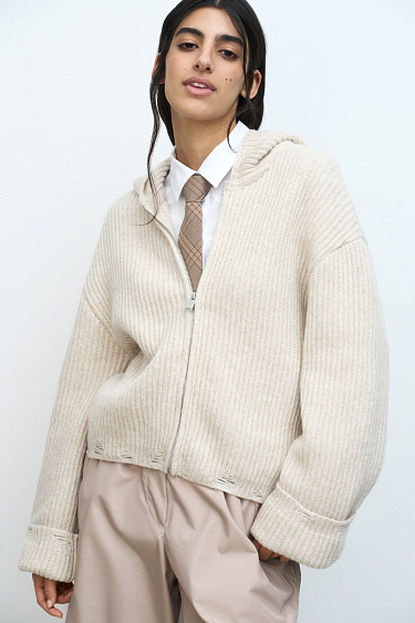 Hooded bomber jacket - BRUSNIKA Women Clothes
