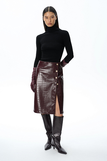 Ribbed knit turtleneck - BRUSNIKA Women Clothes
