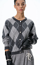 Cashmere cardigan with an Argyle pattern - BRUSNIKA. Women clothes