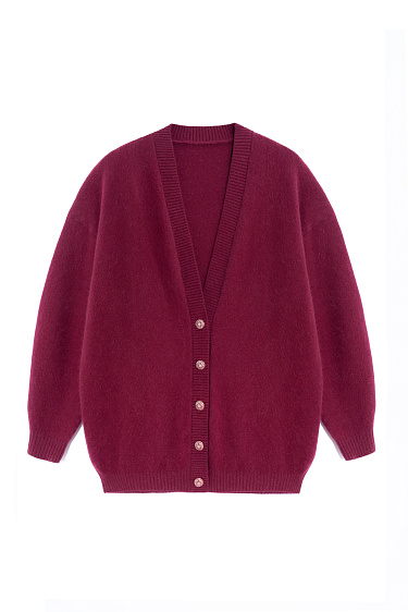 Long fox down cardigan - BRUSNIKA Women Clothes