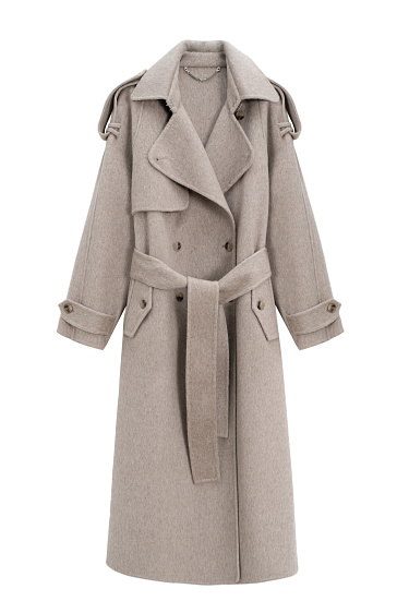 Wool coat with a yoke - BRUSNIKA Women Clothes