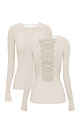 Fitted jumper with lace-up back - BRUSNIKA. Women clothes