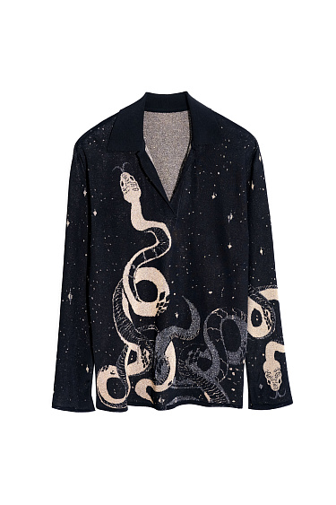 Jumper with a jacquard pattern - BRUSNIKA Women Clothes