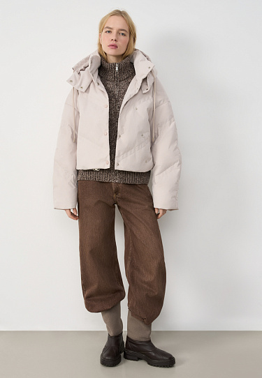 Down jacket with a stand-up collar - BRUSNIKA Women Clothes