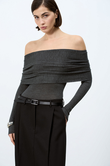 Knitted top with long sleeves - BRUSNIKA Women Clothes