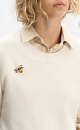 Printed shirt with lace decor - BRUSNIKA. Women clothes