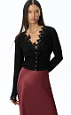 Merino wool cardigan with lace - BRUSNIKA. Women clothes