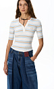 Striped Viscose T-shirt - BRUSNIKA. Women clothes