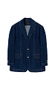 Single-breasted blazer made of hemp-blend cotton fabric - BRUSNIKA. Women clothes