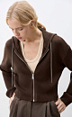 Knitted bomber jacket with hood - BRUSNIKA. Women clothes