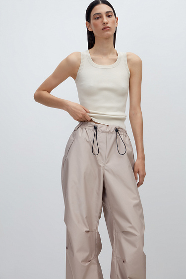 Knit off-shoulder top - BRUSNIKA Women Clothes