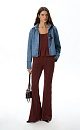 denim shirt with wide shoulders - BRUSNIKA. Women clothes
