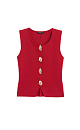 Knitted vest with accent buttons - BRUSNIKA. Women clothes