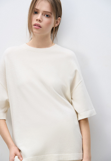 T-shirt made of wool with cashmere - BRUSNIKA Women Clothes