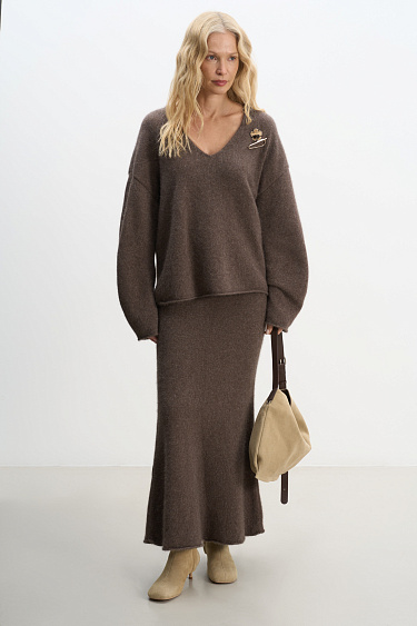 Fox Down Jumper - BRUSNIKA Women Clothes