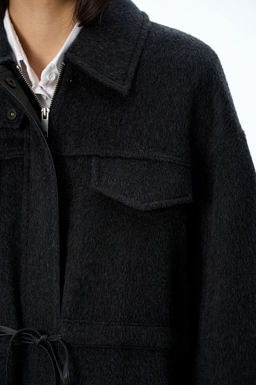 100% wool jacket with drawstring - BRUSNIKA Women Clothes