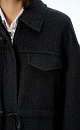100% wool jacket with drawstring - BRUSNIKA. Women clothes