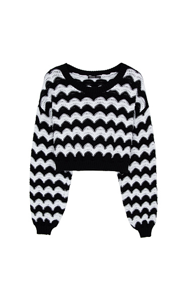 Knit jumper with wavy pattern - BRUSNIKA Women Clothes