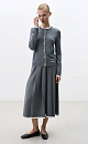 Midi skirt with a yoke - BRUSNIKA. Women clothes