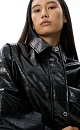 Jacket made of textured eco‑leather - BRUSNIKA. Women clothes