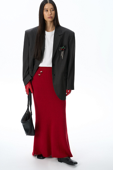 Maxi skirt made of fox fur - BRUSNIKA Women Clothes