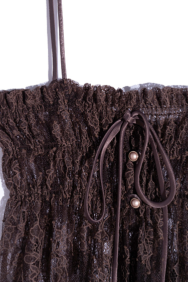 lace top with ties - BRUSNIKA Women Clothes
