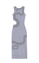 Snake Print Maxi Dress - BRUSNIKA. Women clothes