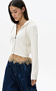 Knitted bomber jacket with hood - BRUSNIKA. Women clothes