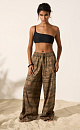 Ethnic-printed linen and tencel trousers - BRUSNIKA. Women clothes