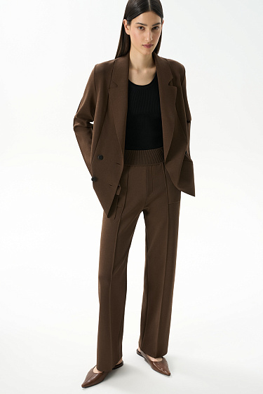 Straight trousers made of viscose - BRUSNIKA Women Clothes