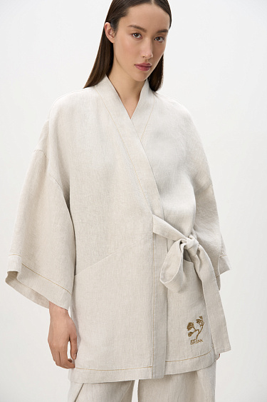 100% linen kimono - BRUSNIKA Women Clothes