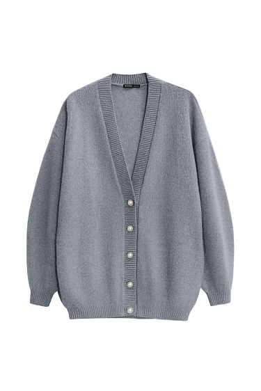 Long fox down cardigan - BRUSNIKA Women Clothes