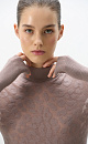 Merino wool turtleneck with animal print - BRUSNIKA. Women clothes